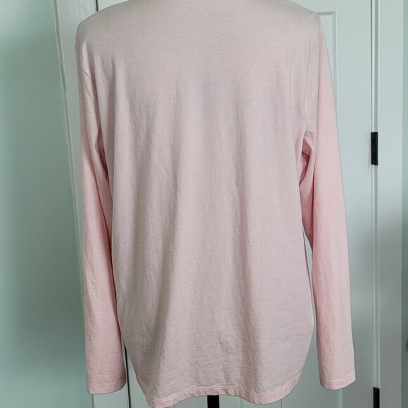 Ladies Lands End Long Sleeve Pink T-shirt XL -18, Pre-Owned in Nice Condition - Picture 3 of 11